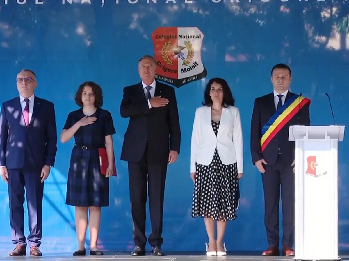 Klaus Iohannis, la deschiderea anului școlar 2022 - 2023. / Foto: captură video