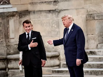 Emmanuel Macron și Donald Trump - Foto: Profimedia images