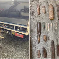 Un bărbat a găsit proiectile și elemente de muniție de infanterie, când săpa în propria curte - Foto: Alba24.ro