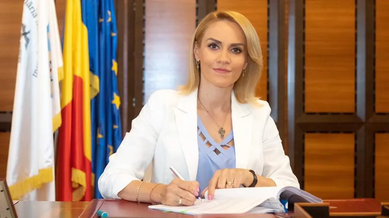Gabriela Firea, într-una din fotografiile ei oficiale din primărie. Sursa: Facebook