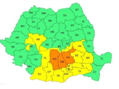 Hartă meteo- Foto: ANM
