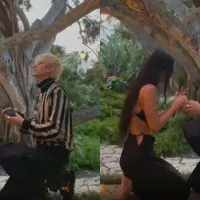 Machine Gun Kelly a cerut-o de soție pe Megan Fox. Inelul de logodnă, cu smarald și diamant. / Foto: dnaindia.com