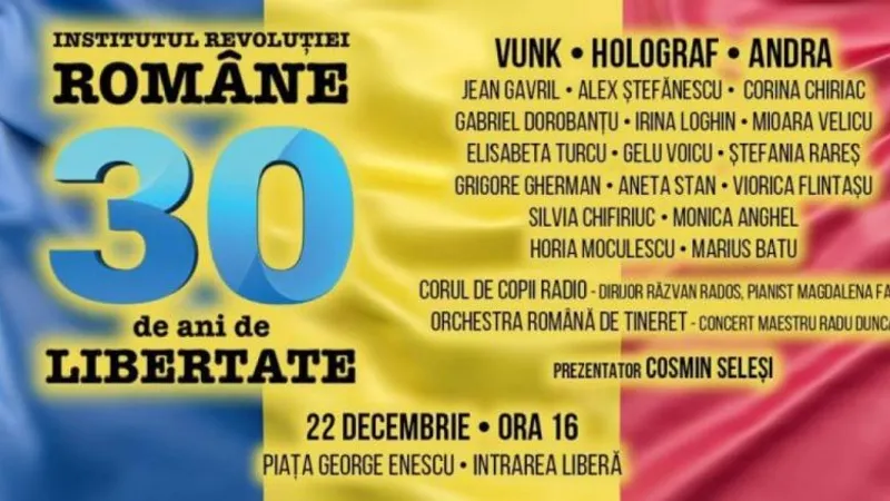 Afișul concertului și trupele participante
