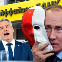 Maskirovka lui Putin. Acțiunile Raiffeisen din Rusia, înghețate pentru ca Nehammer să țipe la Europa - Foto: Profimedia images (Colaj Newsweek)