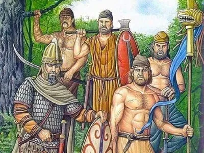 Reprezentare artistică de diferite tiburi de geto-daci - Foto: arhiva