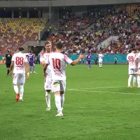 Dinamo Bucureşti, în meciul tur de baraj cu FC Argeş - Foto: captură video YouTube/Dinamo 1948 Bucuresti