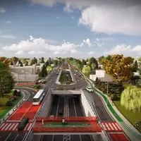 Cum arată prima intersecție supraetajată, cu 3 niveluri, de pe Centura Bucuresti - Foto: captură video