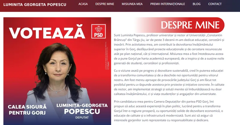 Luminița Georgeta, fost candidat PSD / Foto: uminitageorgetapopescu.ro