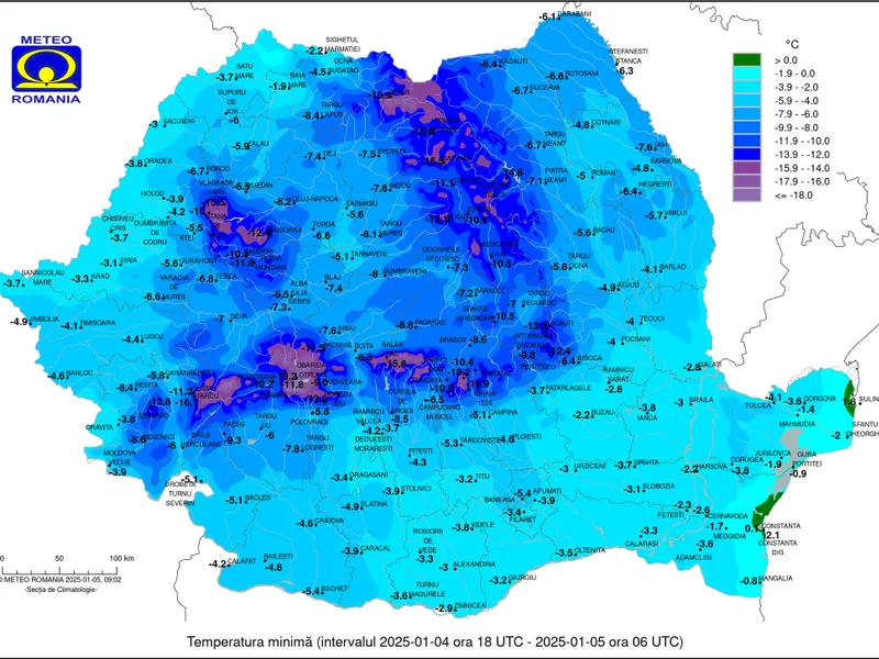 METEO România, „lovită” de Gerul Bobotezei. Unde s-au înregistrat -19 grade Celsius și ce urmează - Foto: Facebook/Meteoplus