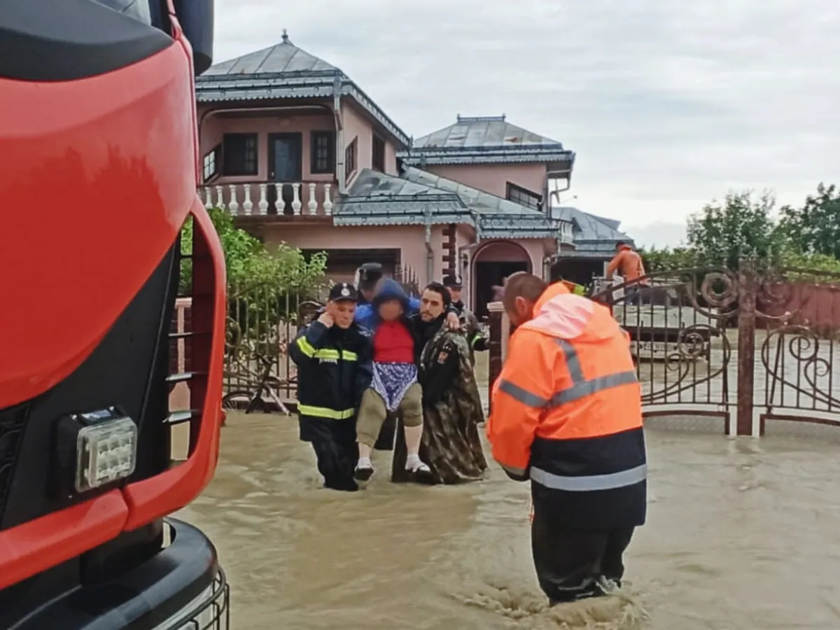 Inundaţii în Vrancea - 11 localităţi afectate/FOTO: facebook/IGSU