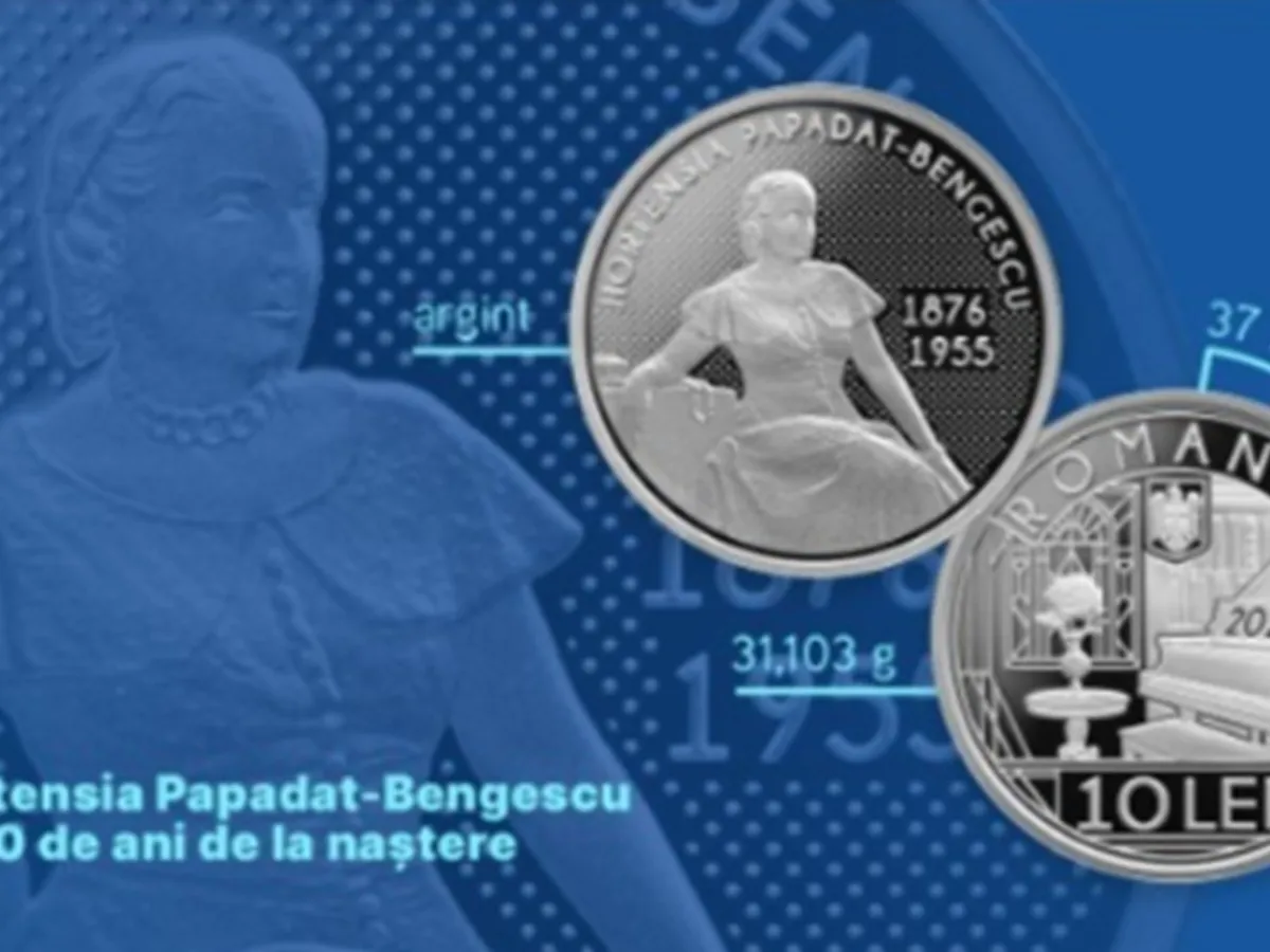 BNR lansează o monedă de argint la 150 de ani de la naşterea unei celebre romanciere române. Cât valorează?