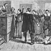 Gravură din 1876, care o înfățișează pe Mary Walcott, una dintre fetele care au depus mărturie împotriva Titubei