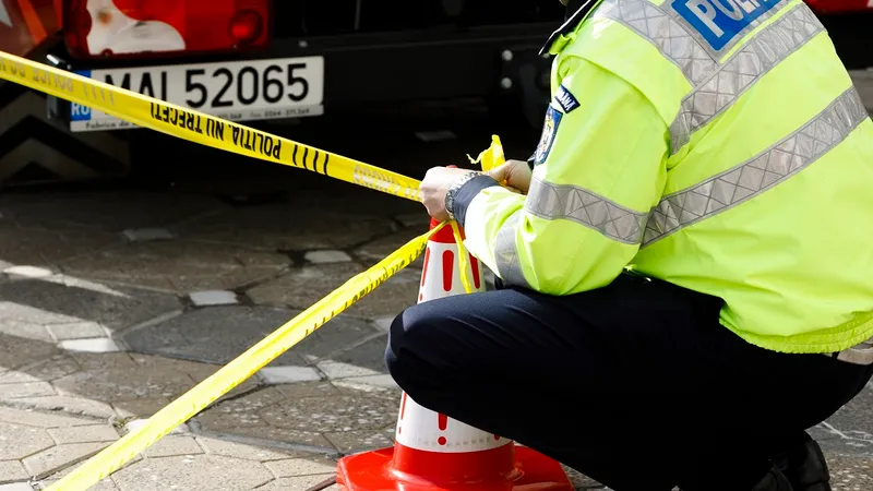 Polițistul face cercetarea la fața locului Imagine cu rol descriptiv Foto: INQUAM PGOTOS/Cornel Putan