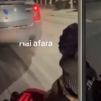 VIDEO Un bărbat și-a plimbat doi prieteni cu sania trasă de mașină. Ce amendă a primit? - Foto: Digi24