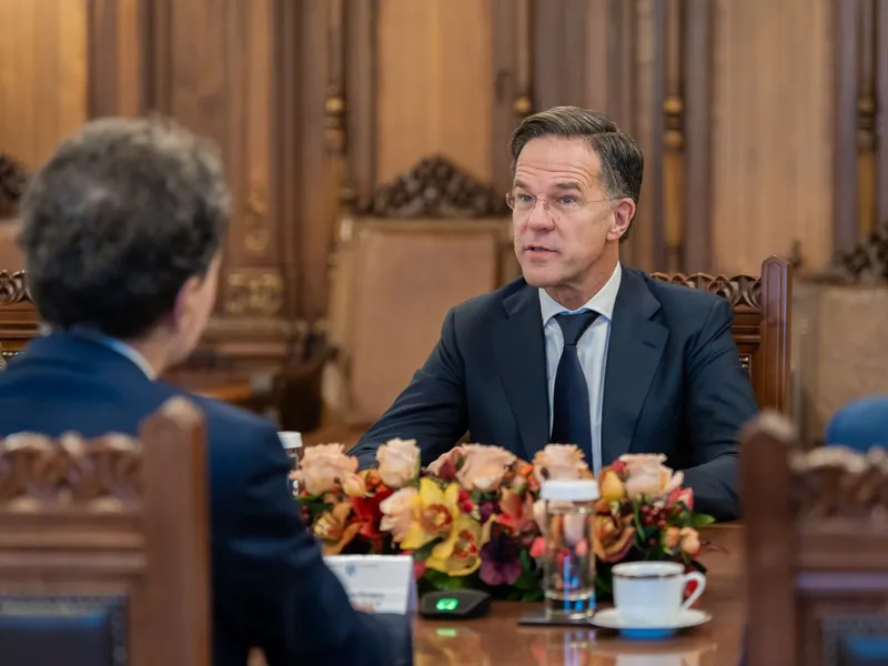 Preşedintele Nicuşor Dan şi secretarul general Mark Rutte, la Cotroceni - Foto: Administraţia Prezidenţială