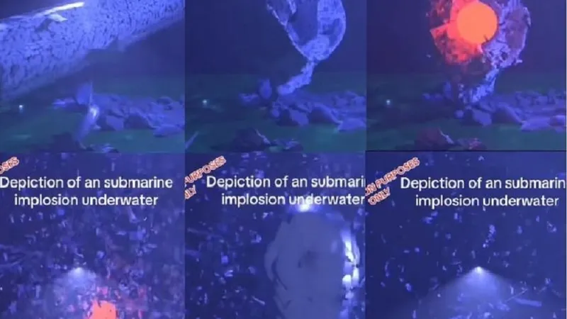 Implozia submarinului Titan Foto: Captură TikTok