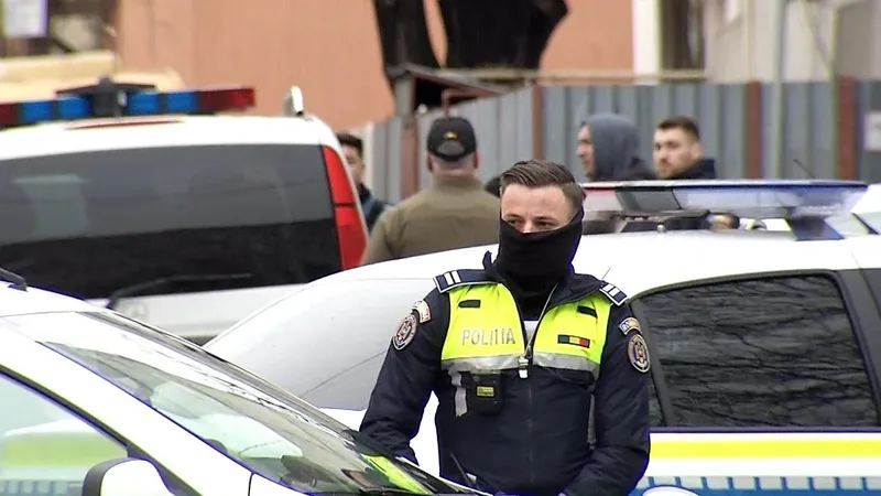 Poliția a oprit circulația în zona unde locuiește bprbatul Foto: Observatornews.ro