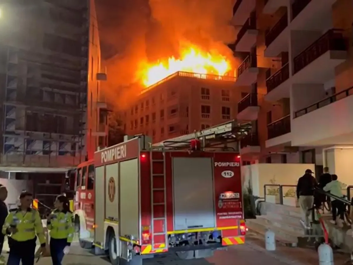 Incendiu în Herăstrău - FOTO:Captură video