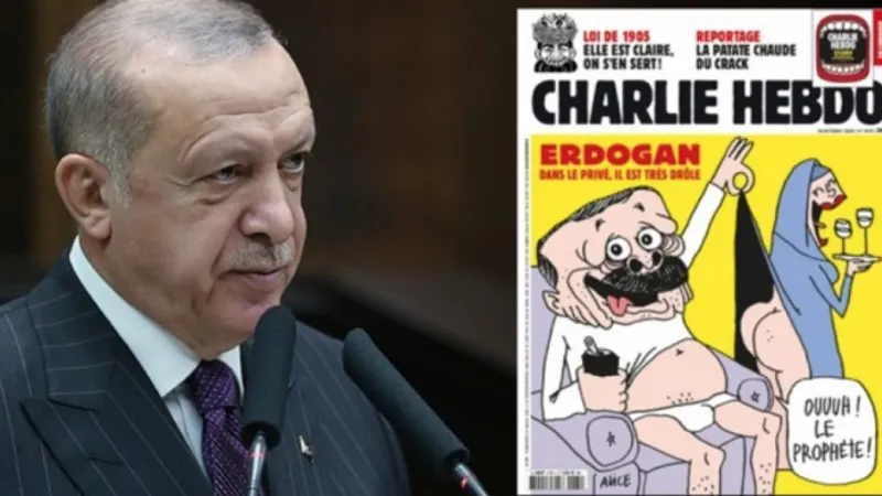 Caricatura din Charlie Hebdo, considerată vulgară, obscenă și dezonorantă. / Foto: jurnaldincipru.com