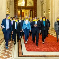 Ludovic Orban și-a depus demisia din funcția de președinte al Camerei Deputaților la sediul PNL/FOTO: Facebook/LudovicOrban
