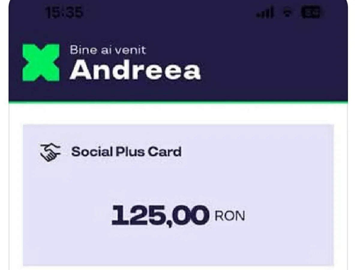 Confirmare alimentare card - Foto: Facebook / CARD SOCIAL ROMANIA, admin Irina și Csilla