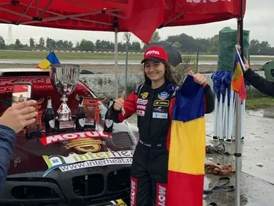 Alice Ene, românca de 14 ani încoronată „Regina Drift”-ului în Europa. / Foto: Motul Romania, Facebook