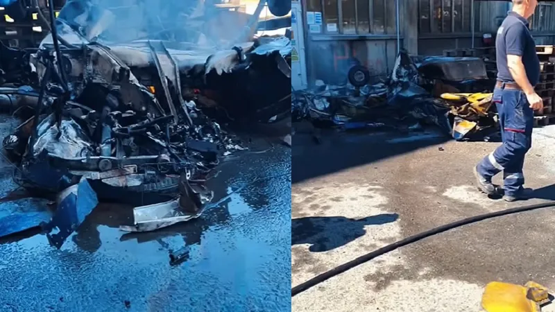 Accident aviatic la Arad - Foto: TV Arad