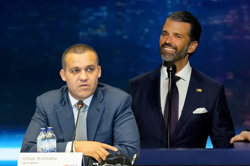 Donald Trump Jr. și Umar Kremlev - Foto: Profimedia images