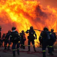 A început sezonul incendiilor în Grecia. Arde o insulă din Marea Egee. Mână criminală? - Foto: Profimedia Images