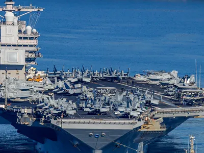 Incendiu pe portavionul USS Gerald Ford, în timpul războiului contra Iran - Foto: Profimedia Images (imagine cu rol ilustrativ)