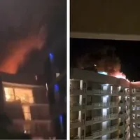 Un mort și doi răniți după ce un elicopter s-a prăbușit și a explodat pe acoperișul unui hotel  - Foto: X - Captura foto