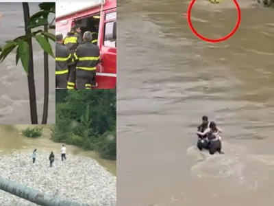 Trei tineri români au murit înecați după ce au fost luați de o viitură în Italia - Foto: captură video