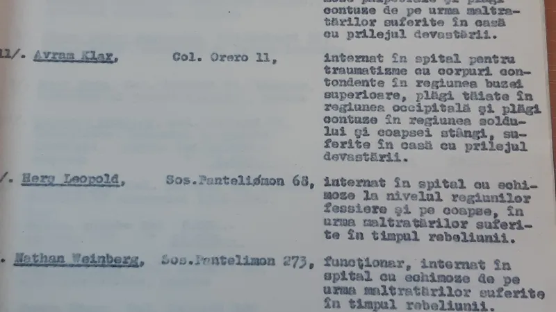 Memoriul înaintat de Federația Uniunilor de Comunități Evreiești. Sursa: CSIER, Fond Teroarea legionară. Măsuri și acțiuni antievreiești în București, dosar III 943, fila 105 (5)