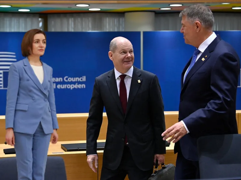 Maia Sandu, Olaf Scholz și Klaus Iohannis - Foto: Profimedia Images