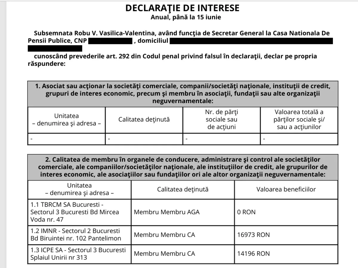 Declarație de avere - Foto: ANI