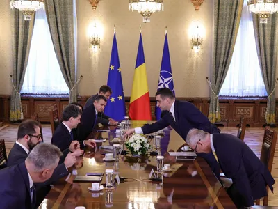 Delegația AUR la Cotroceni - Foto: Inquam photos/ Octavian Ganea