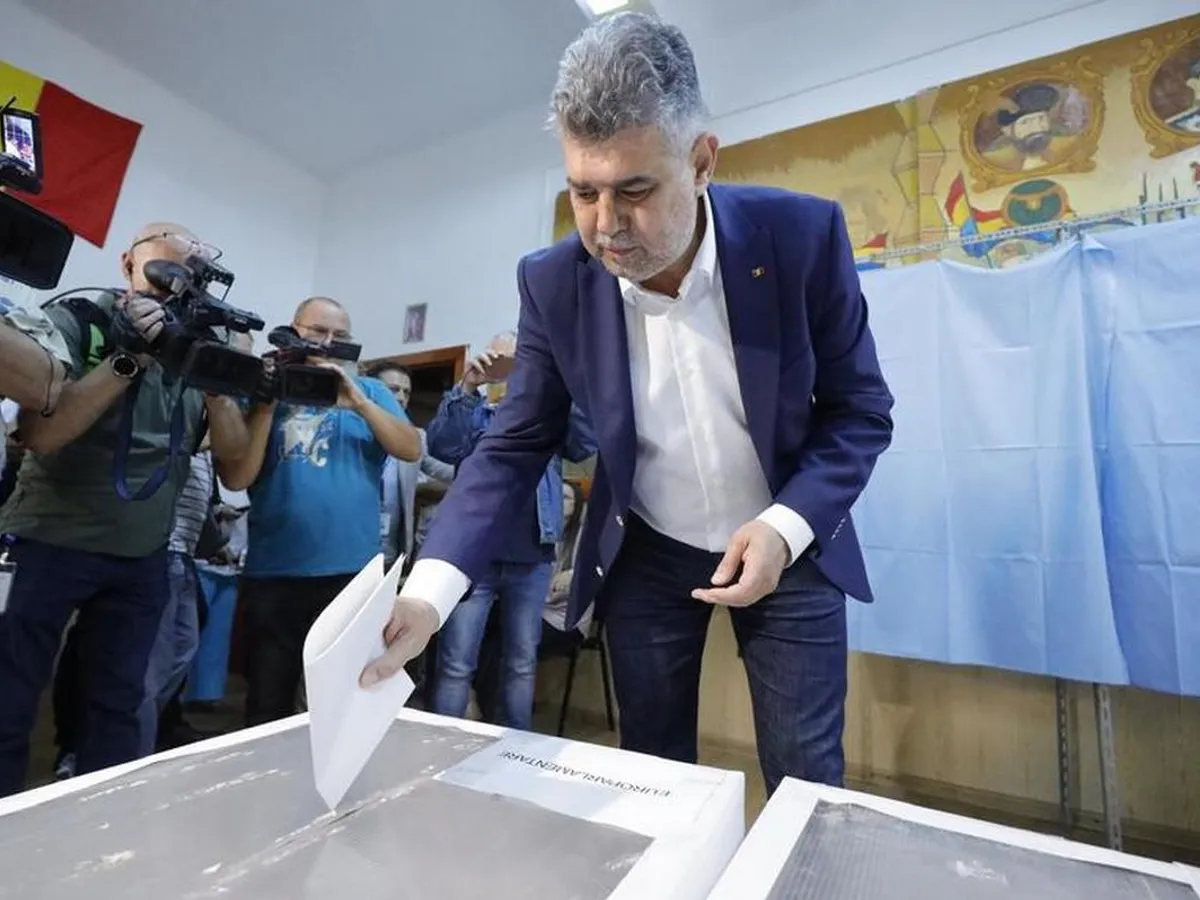 Marcel Ciolacu a votat la Buzău. „Am votat româneşte” - Foto: News.ro