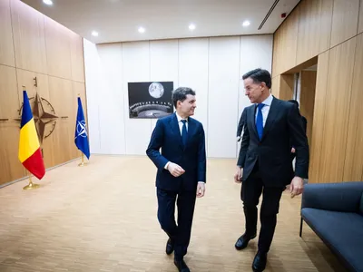 Mark Rutte și Nicușor Dan - Foto: Profimedia Images