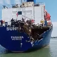 Accident maritim pe Dunăre. Două nave s-au ciocnit - FOTO: ANR