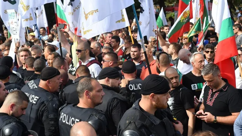 Suveraniştii bulgari protestează - Foto: X/Gytha Ogg