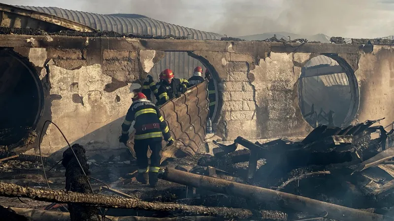 Pensiunea Ferma Dacilor fost mistuită de flăcări Foto: profimediaimages.ro