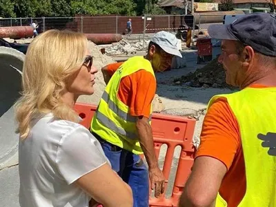 Gabriela Firea, într-una dintre inspecțiile ei. FOTO: Facebook