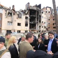 Premierul Canadei, Justin Trudeau, la Irpin, în Ucraina - Foto: Telegram