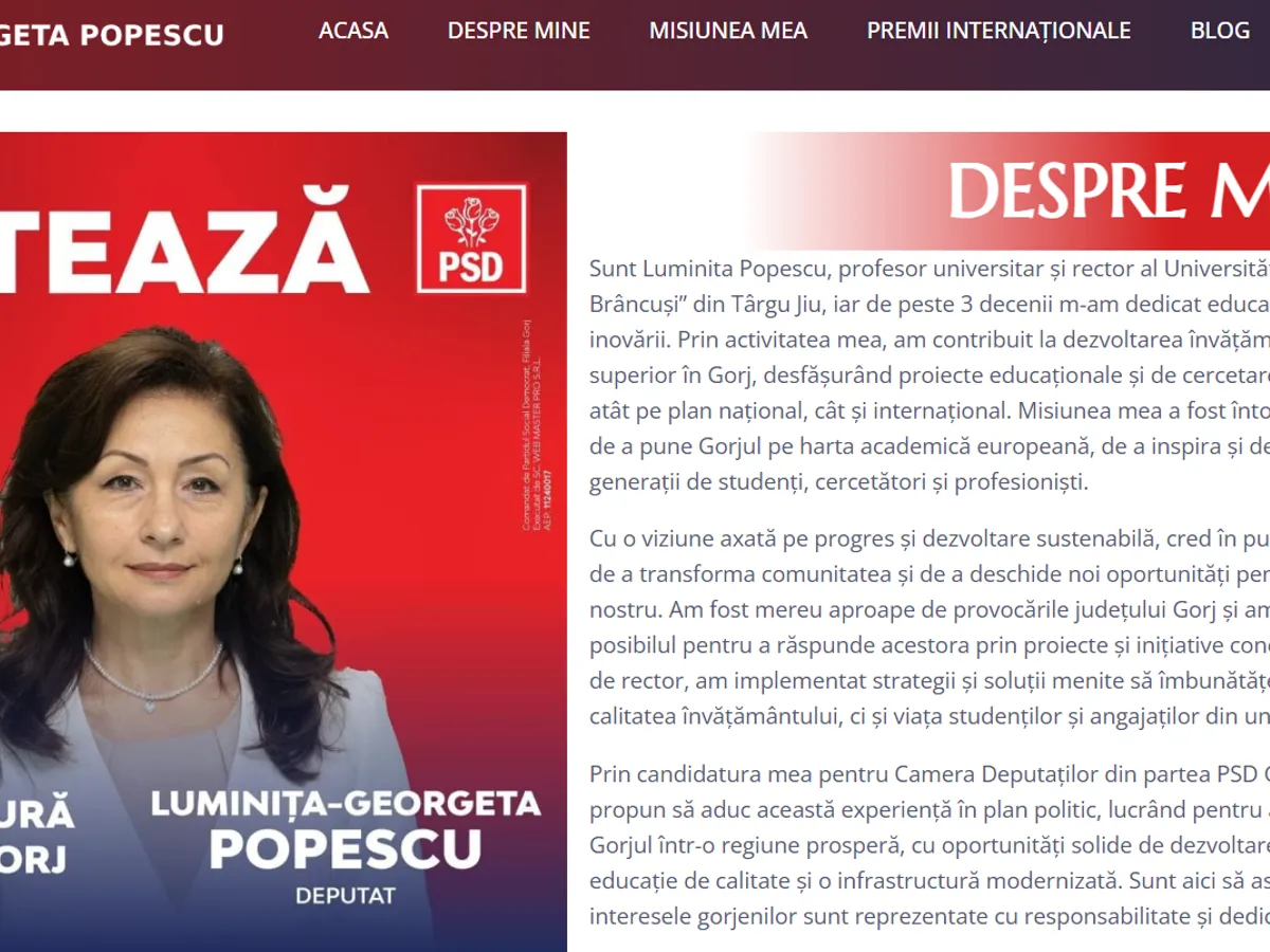 Luminița Georgeta, fost candidat PSD / Foto: uminitageorgetapopescu.ro