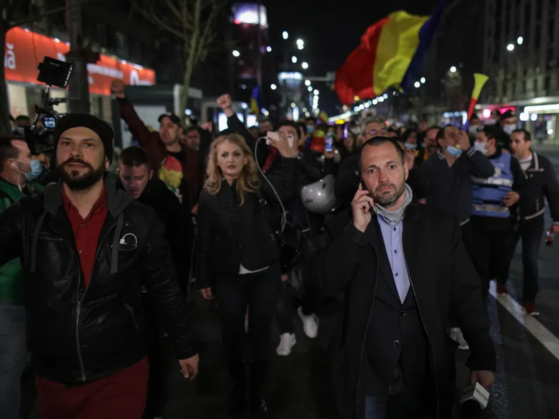 Cum s-a desfășurat a treia zi consecutivă de proteste împotriva restricțiilor COVID în București. / Foto: Inquam Photos / Octav Ganea