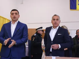 George Simion și Călin Georgescu - Foto: INQUAM PHOTOS / Călin George