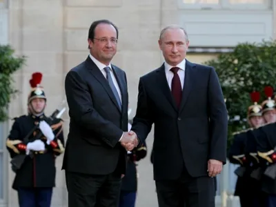 Francois Hollande și Vladimir Putin, la Elysee / Foto: euractiv.com