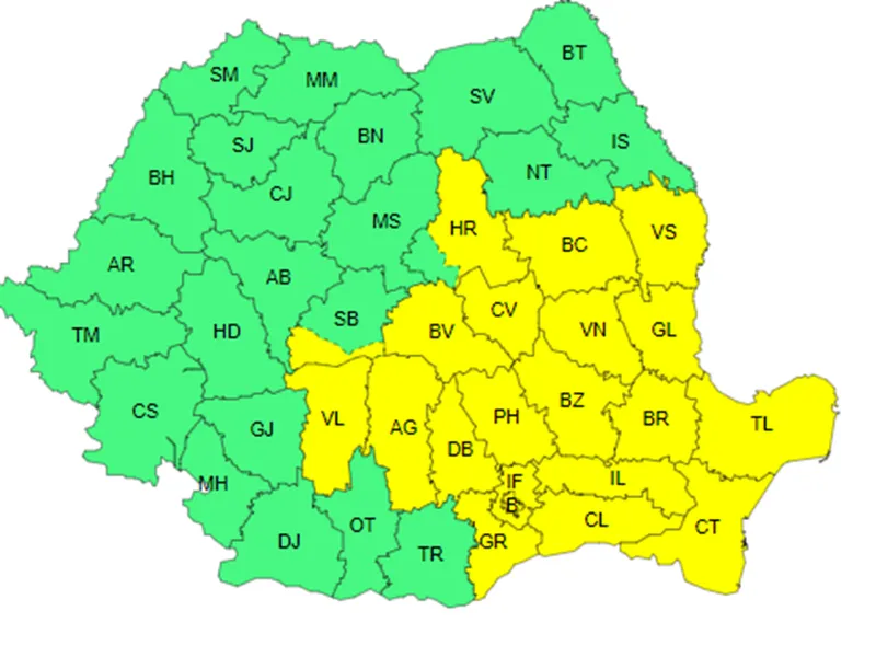 METEO Cod galben de ploi în București și în jumătate de țară. Cât va ține vremea rea? - Foto: meteoromania.ro