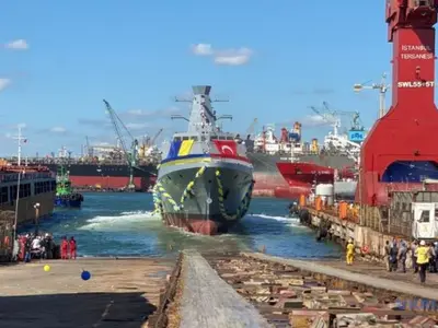 A doua corvetă ucraineană invizibilă, lansată la apă. Când va intra în luptă în Marea Neagră? - Foto: Profimedia images