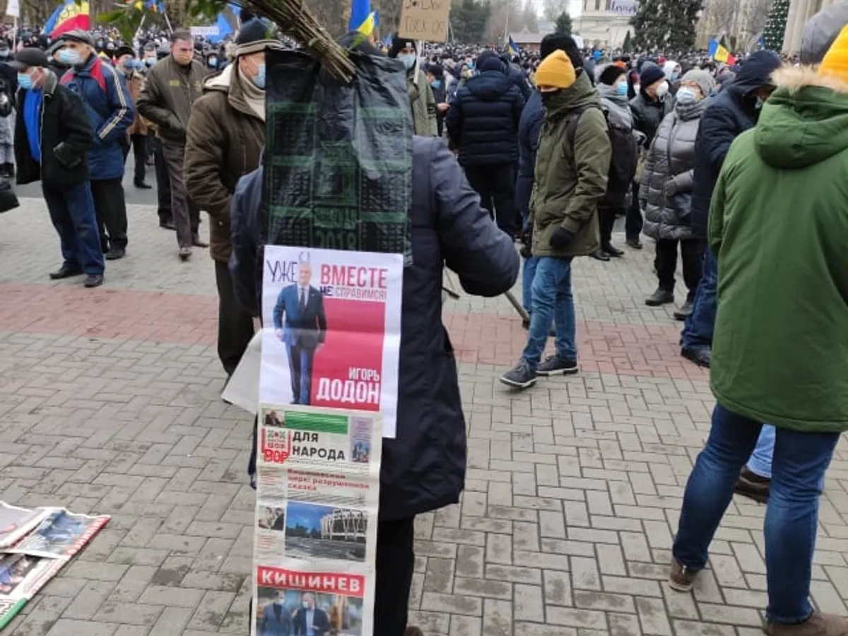 Proteste la Chișinău. Sursa: timpul.md